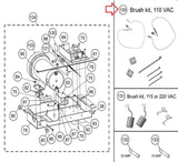 Cybex 425T 425T-02 425T-03 425T-01 Treadmill McMillan Brush Kit 3.0 HP SK-18553-hydrafitnessparts