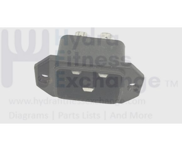 Cybex 600T 750T 751T 900T Trotter - 710T 640CR Treadmill Inlet Power Cord Entry Socket EH-12208-hydrafitnessparts