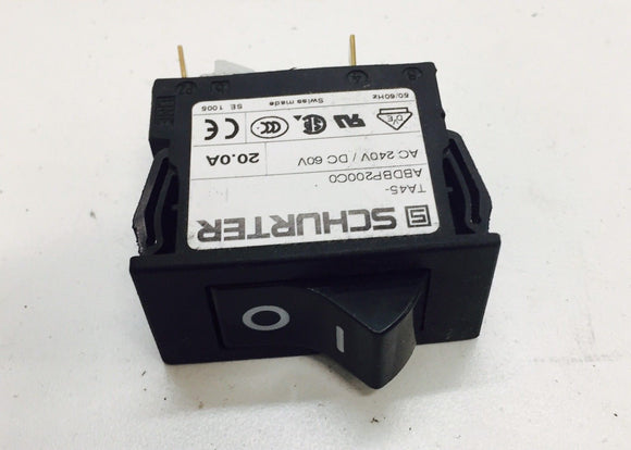 Cybex 750t 751t Treadmill Power Entry Rocker Switch Schurter 240v SW-19667-hydrafitnessparts