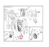 Cybex Elliptical Pulley Assembly Double 750A-110-hydrafitnessparts