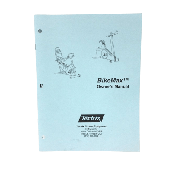Cybex Tectrix Bikemax R Recumbent Bike Owner's User's Manual LT-03019-hydrafitnessparts