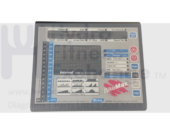 Cybex Tectrix Bikemax R Stationary Bike Display Console Assembly over-cnsl-76-hydrafitnessparts
