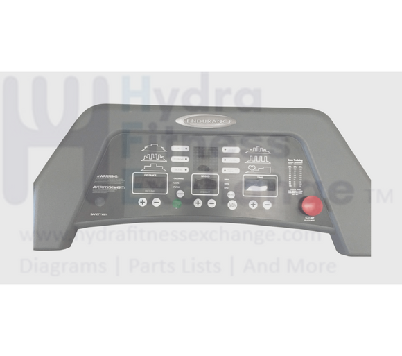 Endurance T6i T5i hrc Treadmill Display Console Panel 9530-045-hydrafitnessparts