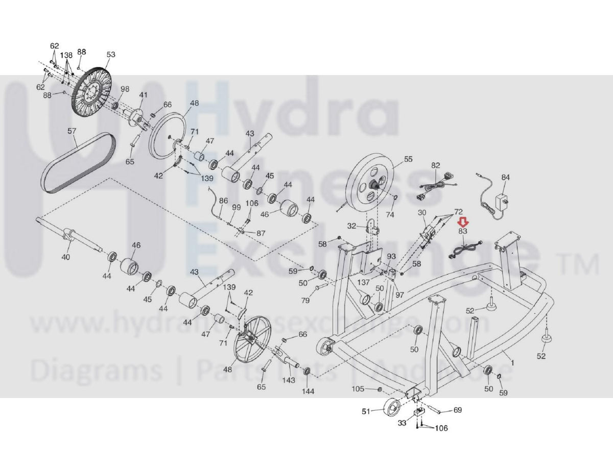 FreeMotion NordicTrack Elliptical Power Inlet Entry Jack Wire Harness ...