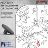 Gold's Gym Weider Strength System Round Mushroom Pad End Cap 280313-hydrafitnessparts