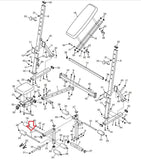 Gold's Gym XR 10.1 GGBE996106 Strength System Leg Extension Curl Pad Tube 371210-hydrafitnessparts