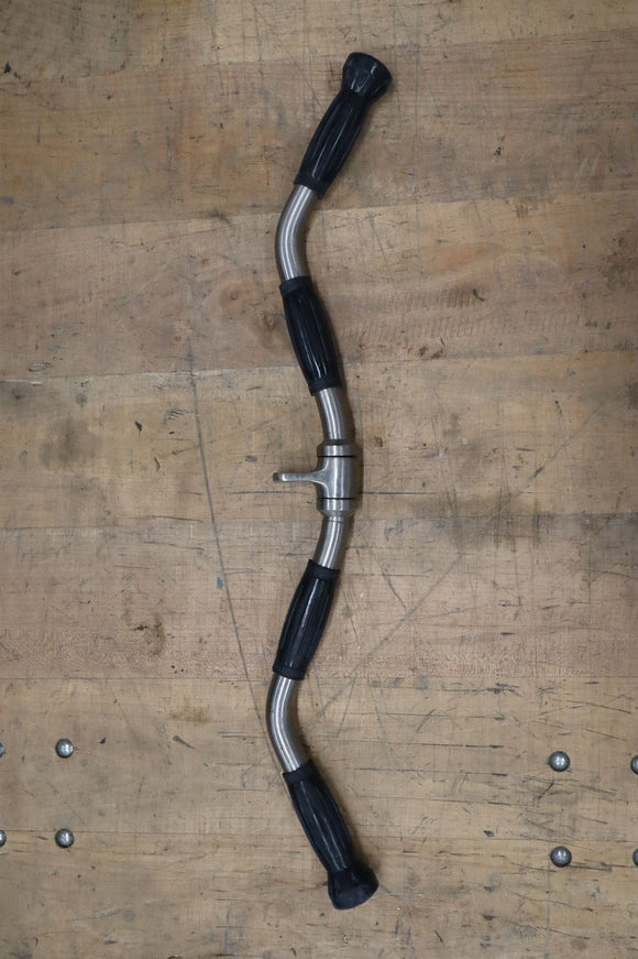 Hampton Chrome Curl Bar with Urethane Ergonomic Grips Freeweights & Accessories-hydrafitnessparts