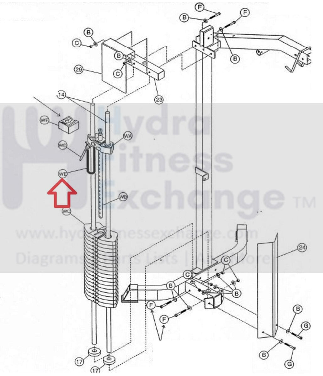 Hoist Fitness Strength System Weight Selector 26-STD-SW138 ...