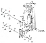 Hoist Strength System Leg Extension Curl Shin Knee Pad with Grey Cover 17-RLR-7-hydrafitnessparts