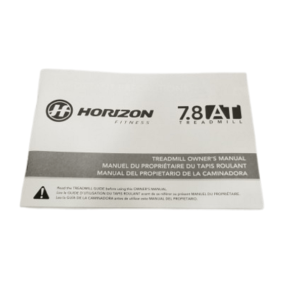 Horizon Fitness 7.8AT TM758 TM1000 Treadmill Owner's User Manual 1000439969-hydrafitnessparts