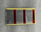 Horizon Fitness AFG Matrix Retail Vision Fitness EP575 Elliptical Console Warning Sticker 077441-hydrafitnessparts