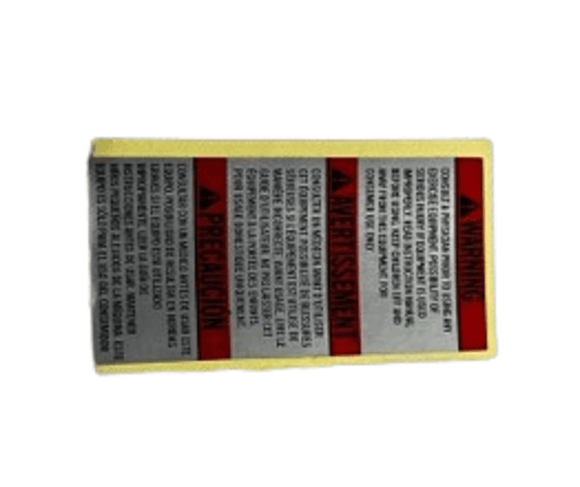 Horizon Fitness AFG Matrix Retail Vision Fitness EP575 Elliptical Console Warning Sticker 077441-hydrafitnessparts