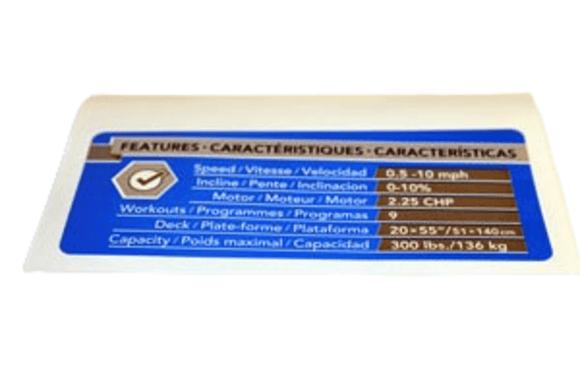 Horizon Fitness CT5.2 T101 Treadmill Right Pop Console Sticker 1000203401-hydrafitnessparts