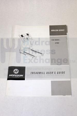 Horizon Fitness CT83 Treadmill Owner's Manual 079939