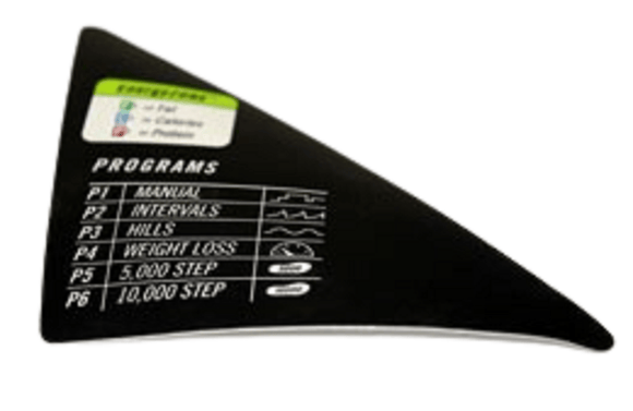 Horizon Fitness DT850 Treadmill Decal Console Program 021540-AX-hydrafitnessparts