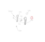 Horizon Fitness EP703 EP284 Elliptical Right Heart Rate Hand Sensor Pulse Set 1000374797-hydrafitnessparts