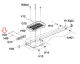 Horizon Fitness EX59-3 - EP716 EX59-3 - EP716 - EP283 Elliptical Link Arm Accent Piece Decorated Label 1000419668-hydrafitnessparts
