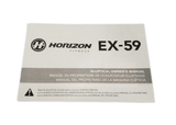 Horizon Fitness EX59-3 - EP716 EX59-3 - EP716 - EP283 Elliptical Owner's User's Manual 1000419665-hydrafitnessparts
