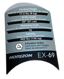 Horizon Fitness EX69 - EP537 Elliptical Sales Cover Label 1000202465-hydrafitnessparts