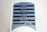 Horizon Fitness EX78 - EP516 Elliptical Console Mast Cover Pop Decal Sticker 1000107582-hydrafitnessparts