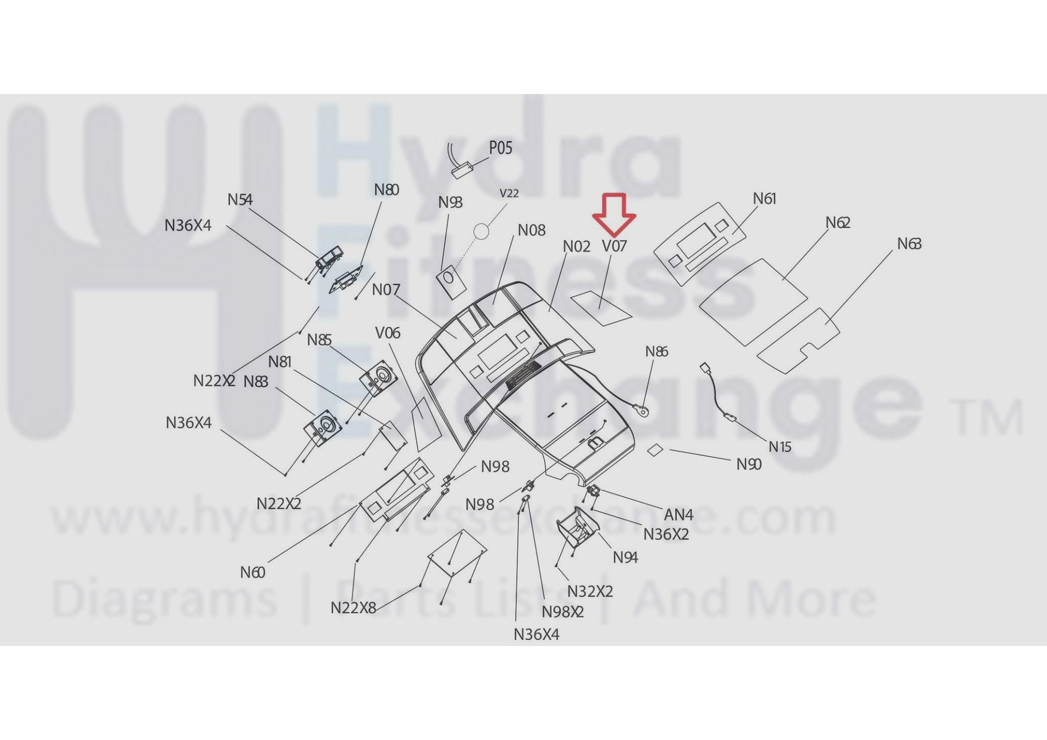 Horizon Fitness T202 Treadmill Right Console Pop Overlay Sticker