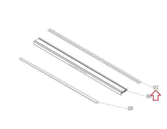 Horizon Fitness T7.6 Treadmill Upper Side Rail Cover-hydrafitnessparts