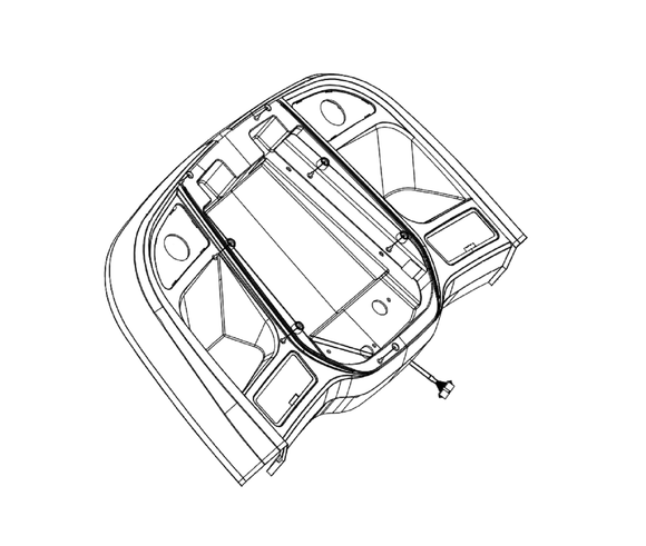 Horizon Fitness TM1021 PTM1021 PTM1021B Treadmill Console Down Cover 1000461874-hydrafitnessparts