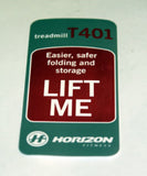 Horizon Fitness TM603 Treadmill Left Endcap Decal 095742-hydrafitnessparts