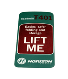 Horizon Fitness TM603 Treadmill Left Endcap Decal 095742-hydrafitnessparts