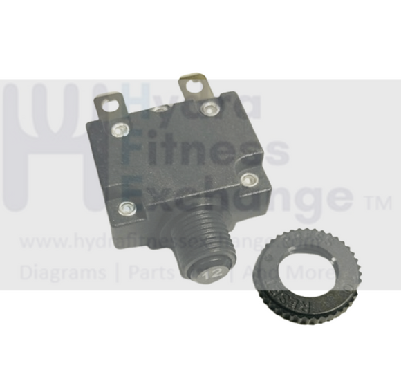 Horizon Tempo Triumph Treadmill 12AMP Power Circuit Breaker QMB-123-11C3N-3BA pwr-cri-13-hydrafitnessparts