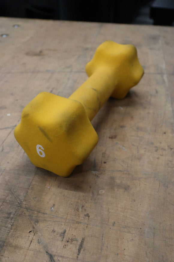 Hydra 6LB Dumbbell Yellow Neoprene Freeweights & Accessories-hydrafitnessparts