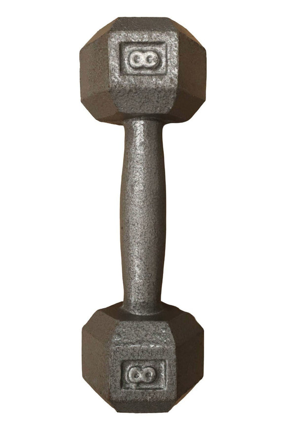 Hydra 8LB Cast Iron Hex Dumbell Ergo Grip Freeweights & Accessories-hydrafitnessparts