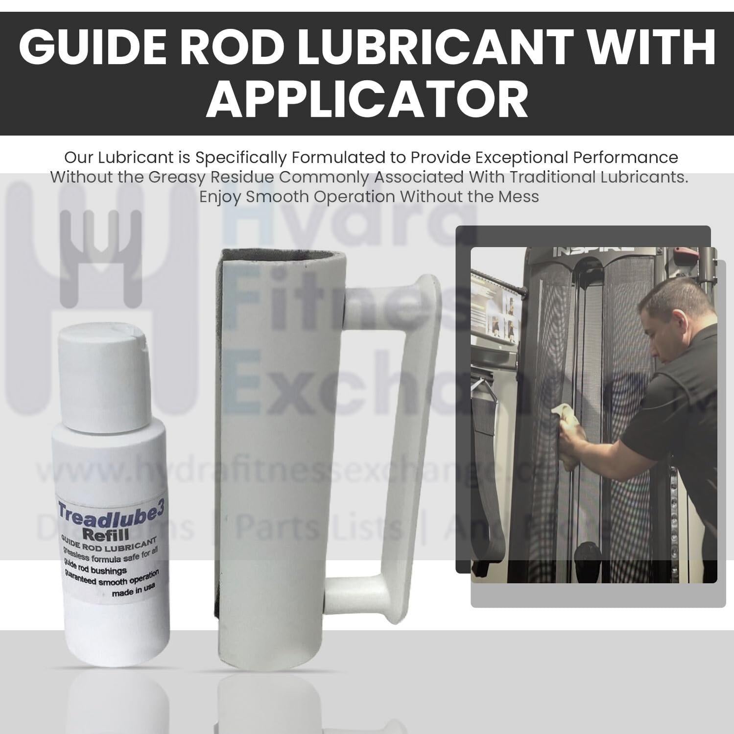 Hydra Fitness Exchange Guide Rod Lubricant Lube with Applicator - By T hydrafitnessparts Hydra Fitness Exchange Guide Rod Lubricant Lube with Applicator - By T hydrafitnessparts