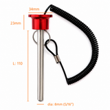 Magnetic Red Weight Stack Pin For Cable Gym Commercial & Home Gym Pins Pop Knob