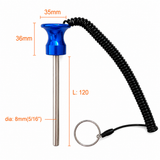 Aluminum Magnetic Weight Stack Pin W/ Coil Lanyard and Knob For Cable Gyms | Various Sizes | Various Colors