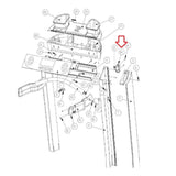 Landice 70 Series Treadmill Left Handrail End Cap 70582-hydrafitnessparts