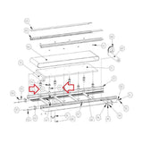 Landice Treadmill Metal Deck Spacer & Shock Absorber Black Cushion 70506 & 70221-hydrafitnessparts