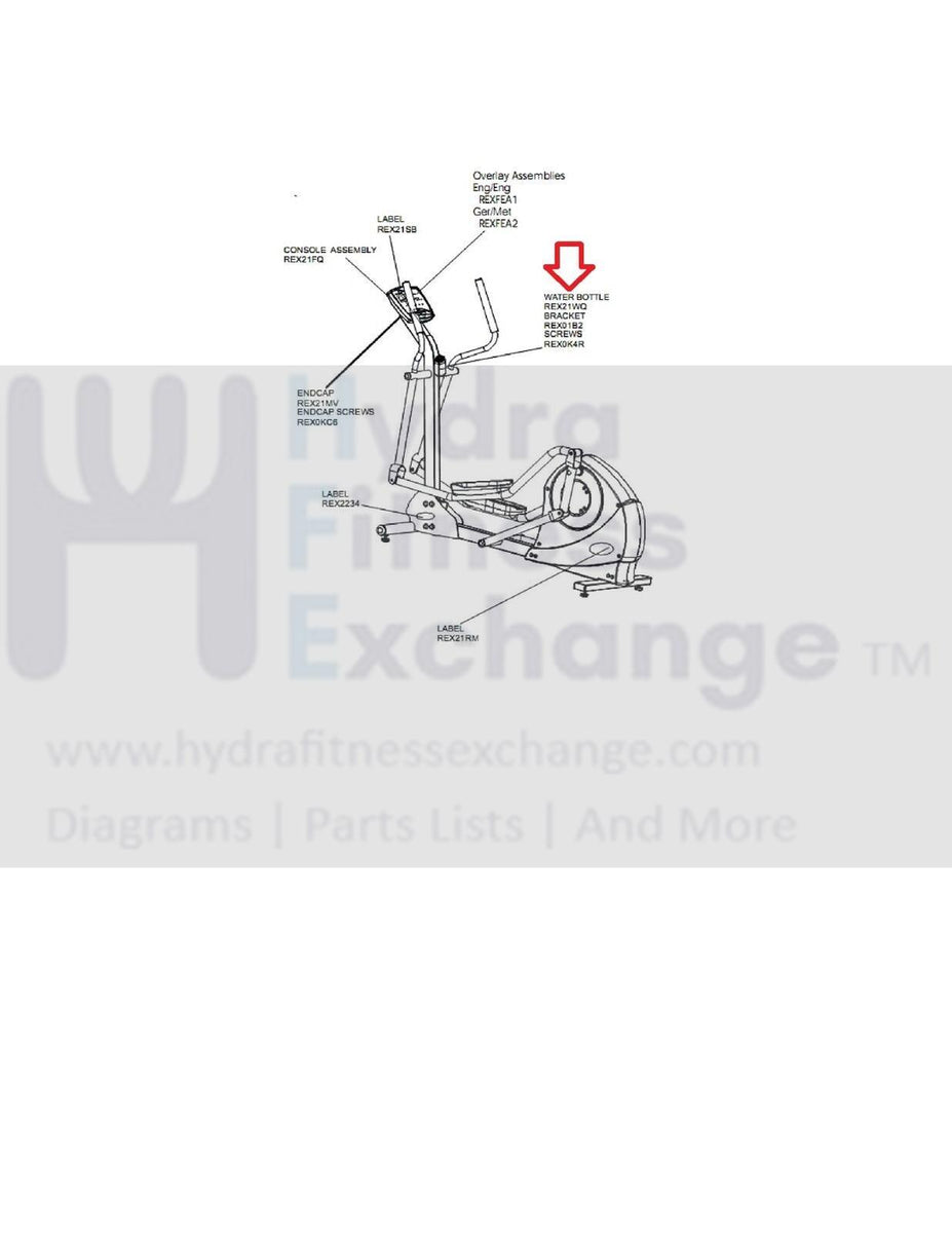 Life Fitness Elliptical Water Bottle Holder REX01B2 – hydrafitnessparts
