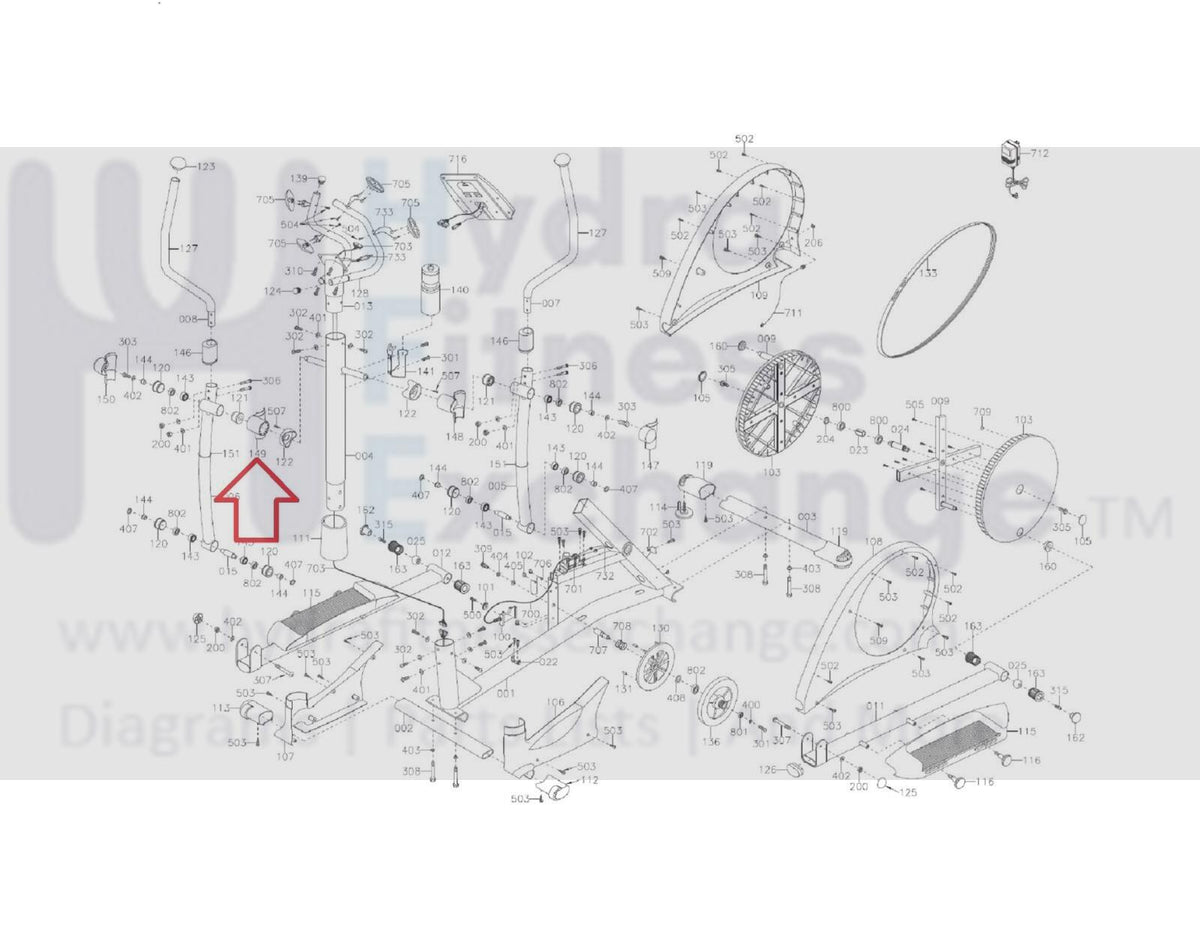 Lifecore LC985VG Elliptical Top Pivot Cover Inner Right Side ...