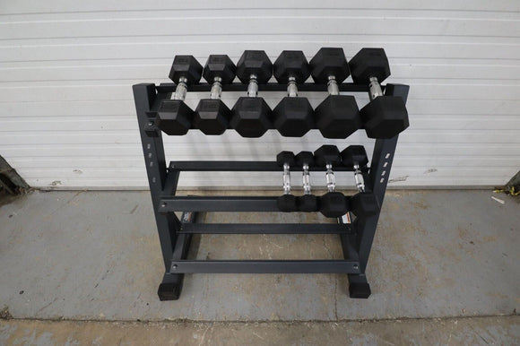 Marcy DBR-86 Weight 3 Tier Rack Set with Cap Dumbells DBR86-0720 Freeweights-hydrafitnessparts
