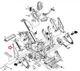 Matrix CB93 PCB93 CEP625 Stationary Bike Right Rear Cover Gray 1000229663-hydrafitnessparts