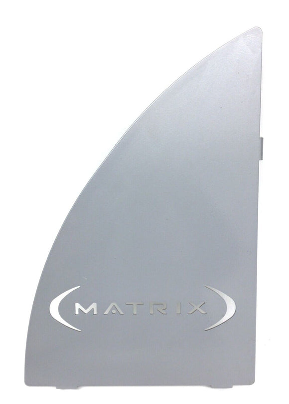 Matrix Commercial Elliptical Rear Frame Left Side Logo Plate 065747-AA-hydrafitnessparts