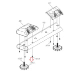 Matrix FC24 FC29 FC28 Stationary Bike Adjustable Leveler Cover 1000407503-hydrafitnessparts