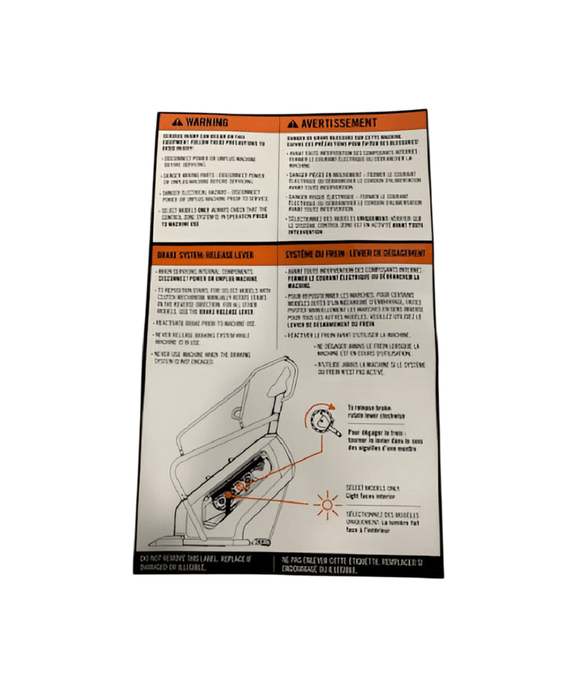 Matrix Fitness CS35 CS34 CS35G Stepper Step PVC Warning Label 1000424575-hydrafitnessparts