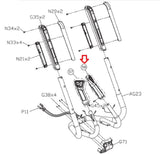 Matrix Fitness EP631 EP631C EP631E TM750C TM750F Elliptical Right Heart Rate Hand Pulse Sensor Set 1000433345-hydrafitnessparts