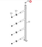 Matrix Fitness Power Rack Endcap Square 2" x 2" 1000308417-hydrafitnessparts