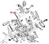 Matrix Fitness Stationary Bike Right Rear Frame End Cap Gray 1000302051-hydrafitnessparts