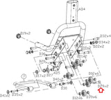 Matrix Fitness Stationary Bike Roller Position Bolt Black 1000301962-hydrafitnessparts