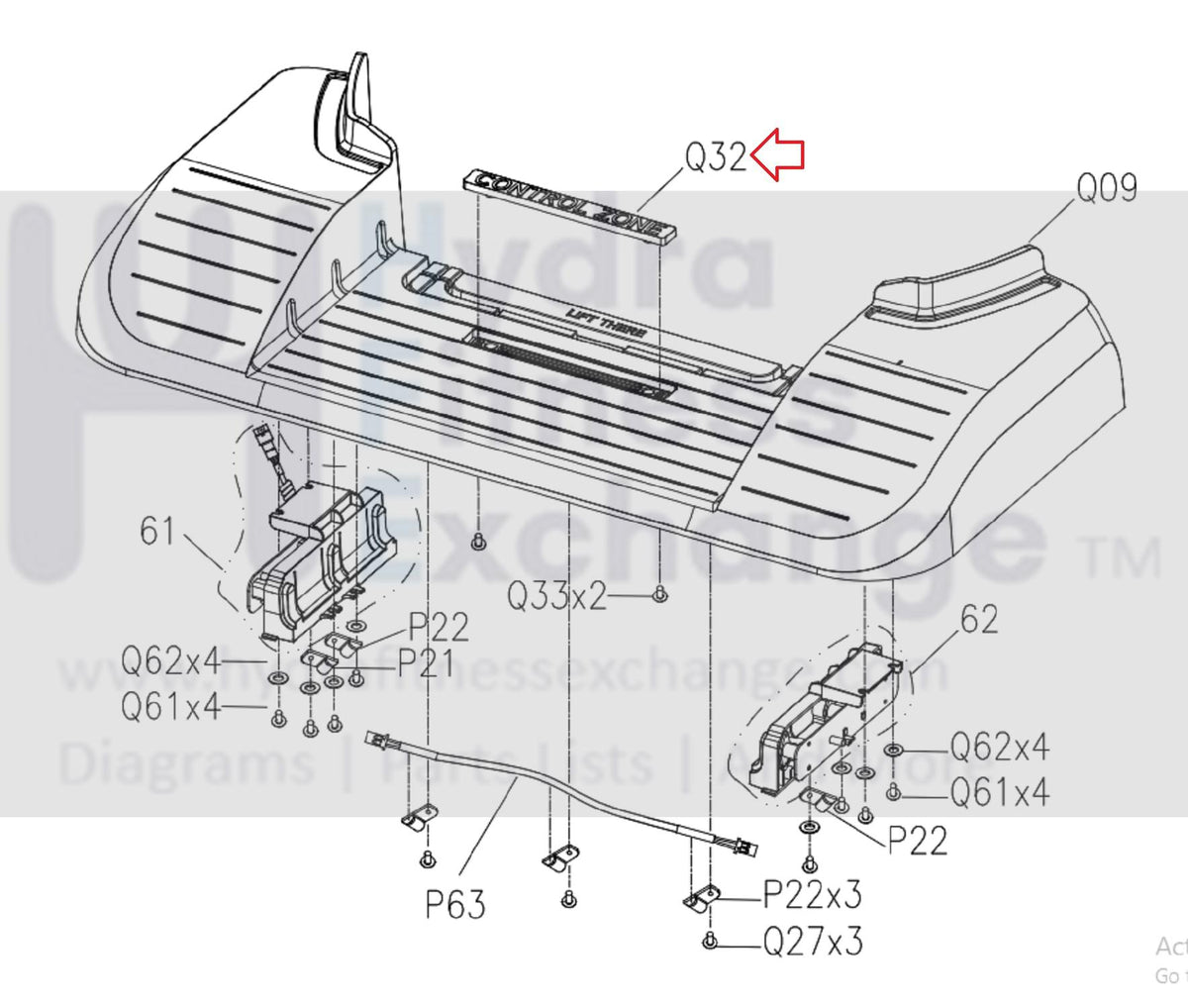 Matrix Fitness Stepper Step Control Zone Decal 1000216903 ...