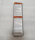 Matrix Fitness Strength System Frame English Warning Label 1000366216-hydrafitnessparts